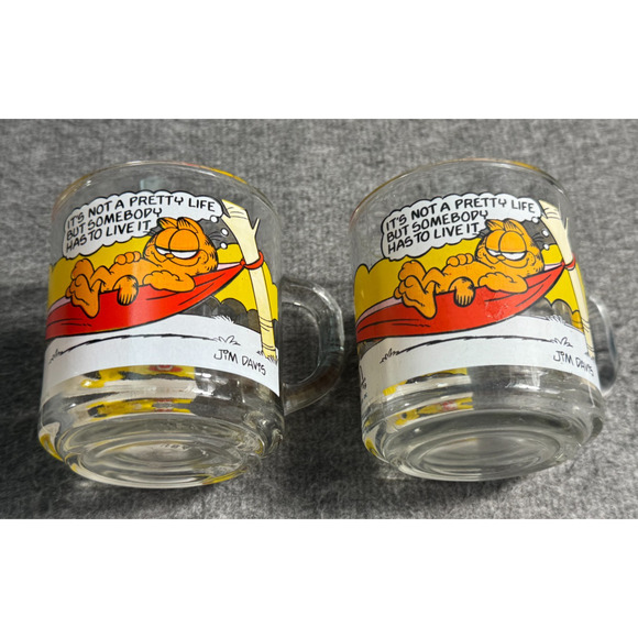 Vintage 1978 Garfield McDonald’s Glass Mug “It’s Not a Pretty Life” Jim Davis-2 - Picture 7 of 7